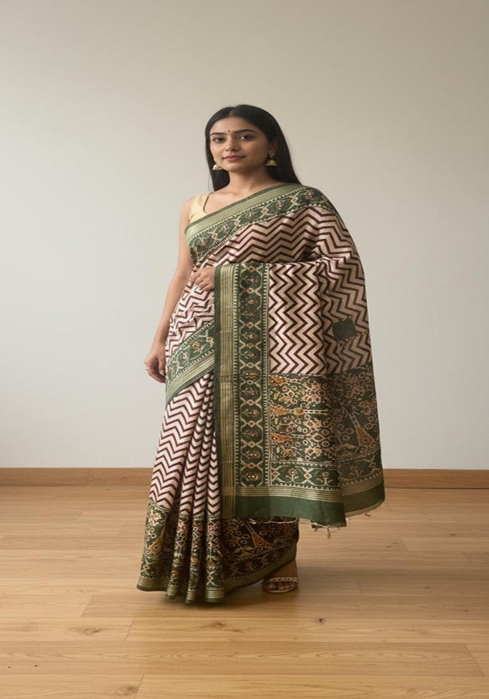 Ethnic Stipe Saree
