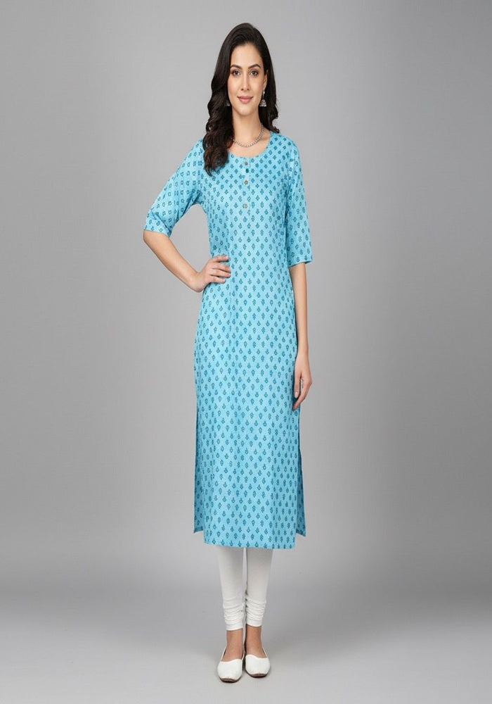 Daily Wear Printed Kurti XL Pink, Biege, Blue, Purple