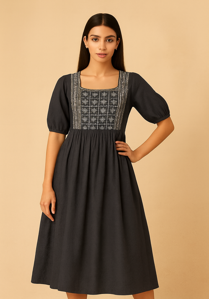 Classic Meadow Nayra Cut Kurti XXL Blue, Pink Green, Dark Gray