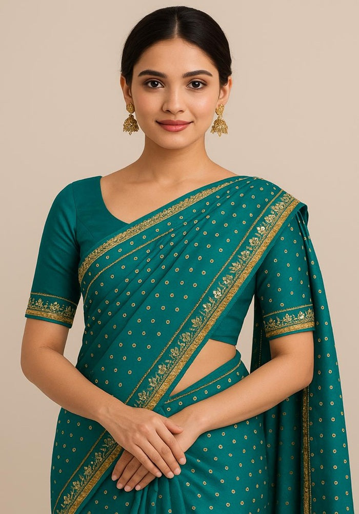 Royal Chunari Saree Pestal Green, Yellow, Red, Brown, Green, Blue