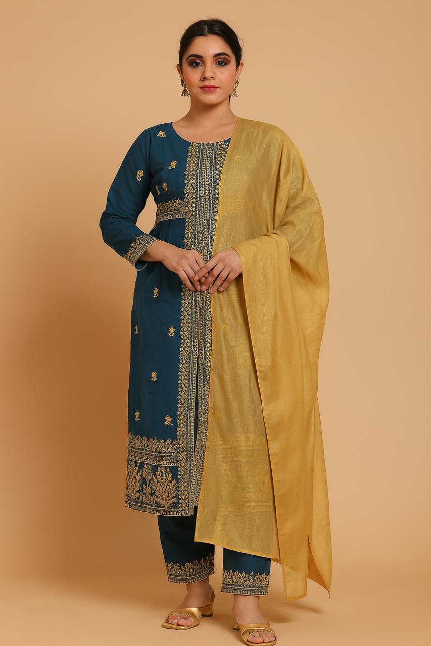 Empress Handwoven Festive Suit Size XL