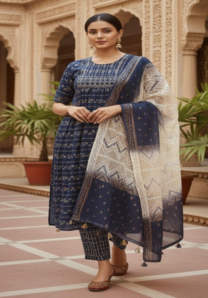 Rust & Cream Classic Printed Suit XL Red, Pink, Black, Blue