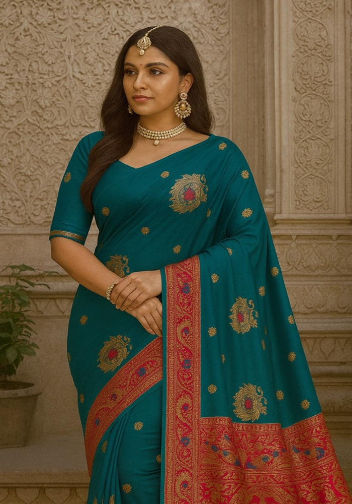 Trendy Banarsi Red, Blue, Pink, Yellow, Purple, Green