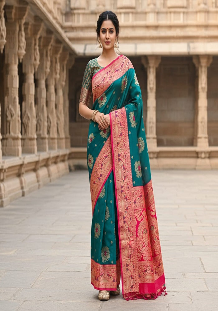 Trendy Banarsi Red, Blue, Pink, Yellow, Purple, Green