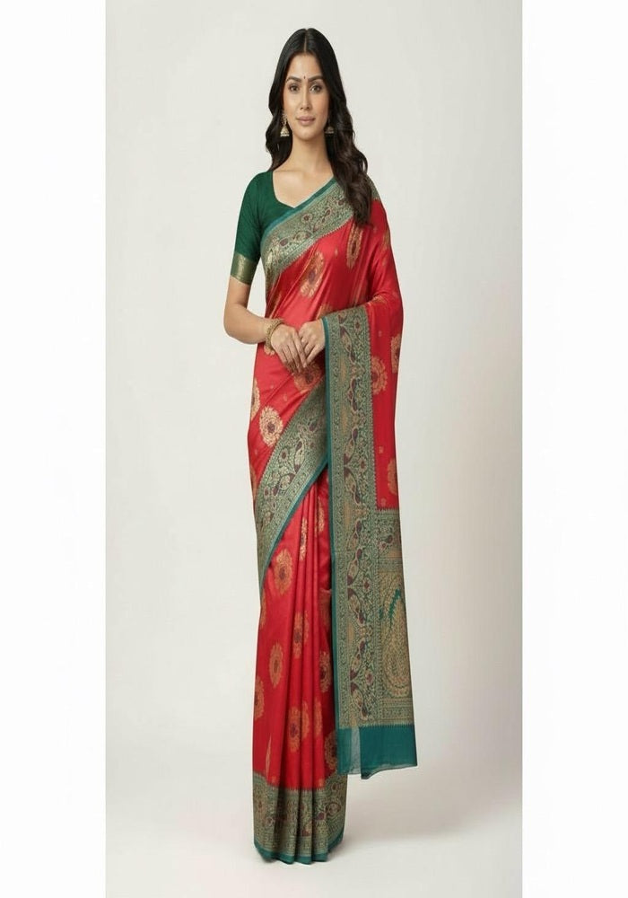 Trendy Banarsi Red, Blue, Pink, Yellow, Purple, Green