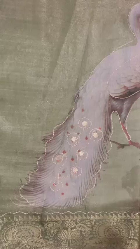 Premium Peacock Banarsi Zari Silk Saree